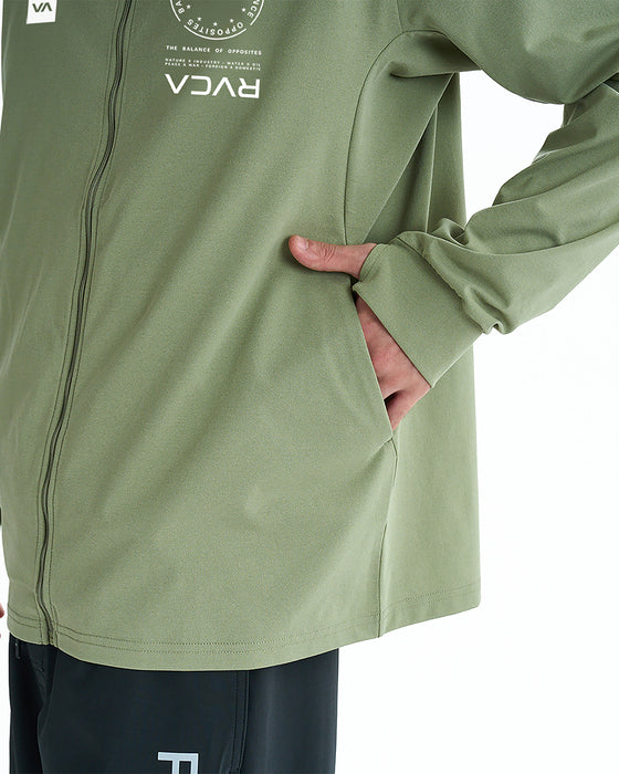 RVCA メンズ VA MARK REFLECTIVE SFHD 長袖サーフTシャツ 【2025年夏モデル】 RGR / XL