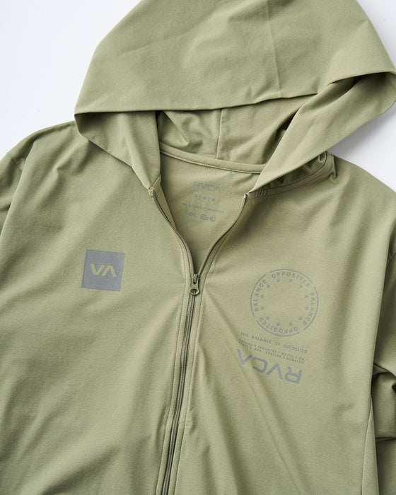 RVCA メンズ VA MARK REFLECTIVE SFHD 長袖サーフTシャツ 【2025年夏モデル】 RGR / XL