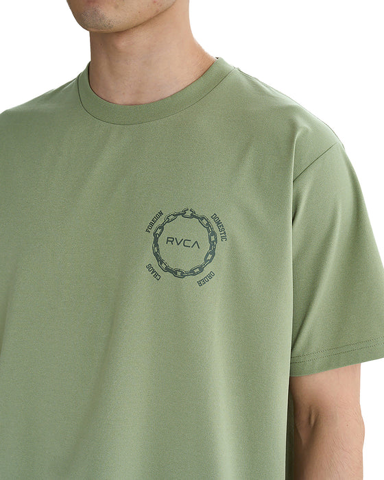 RVCA メンズ CHAIN RELEASE SFST サーフTシャツ 【2025年夏モデル】 RGR / XL