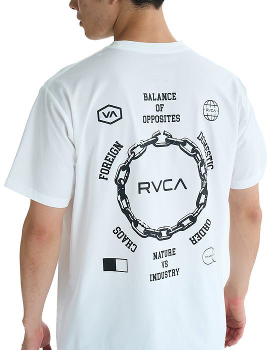 RVCA メンズ CHAIN RELEASE SFST サーフTシャツ 【2025年夏モデル】 WHT / XL