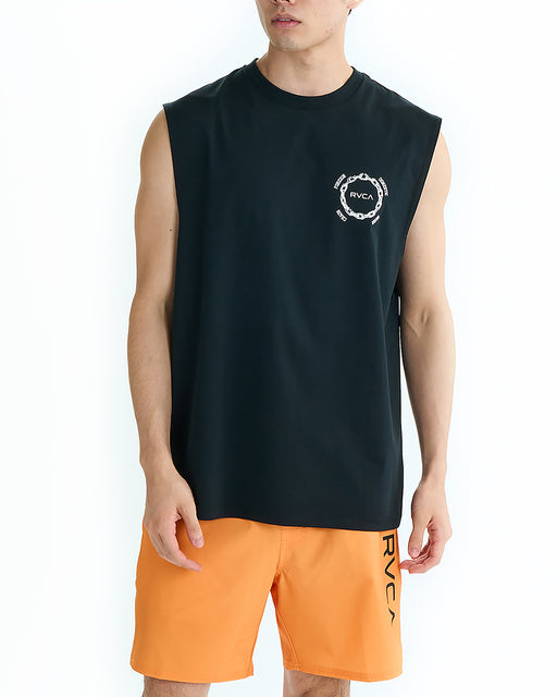 RVCA メンズ CHAIN RELEASE SFTT サーフタンクトップ 【2025年夏モデル】 BLK / XL