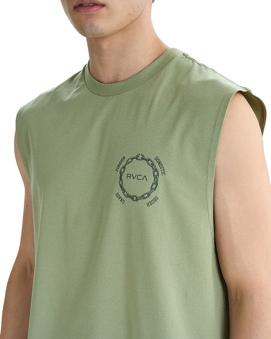 RVCA メンズ CHAIN RELEASE SFTT サーフタンクトップ 【2025年夏モデル】 RGR / XL