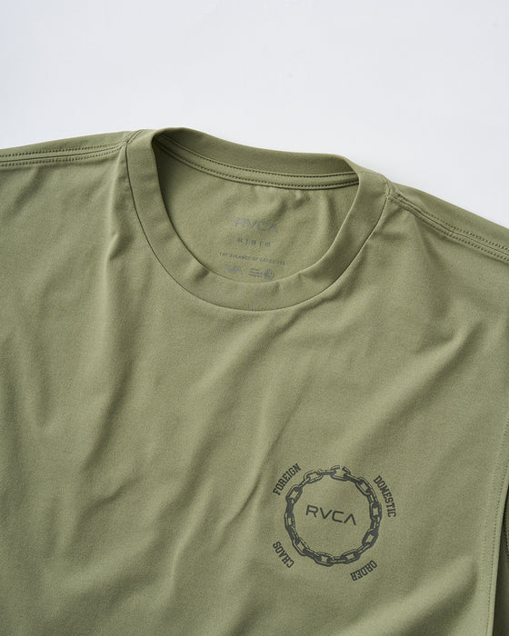 RVCA メンズ CHAIN RELEASE SFTT サーフタンクトップ 【2025年夏モデル】 RGR / XL