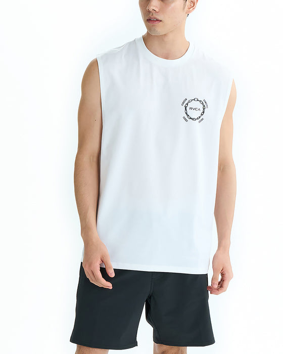 RVCA メンズ CHAIN RELEASE SFTT サーフタンクトップ 【2025年夏モデル】 WHT / XL