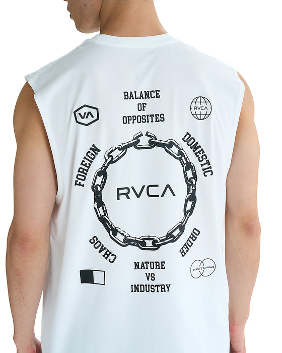 RVCA メンズ CHAIN RELEASE SFTT サーフタンクトップ 【2025年夏モデル】 WHT / XL