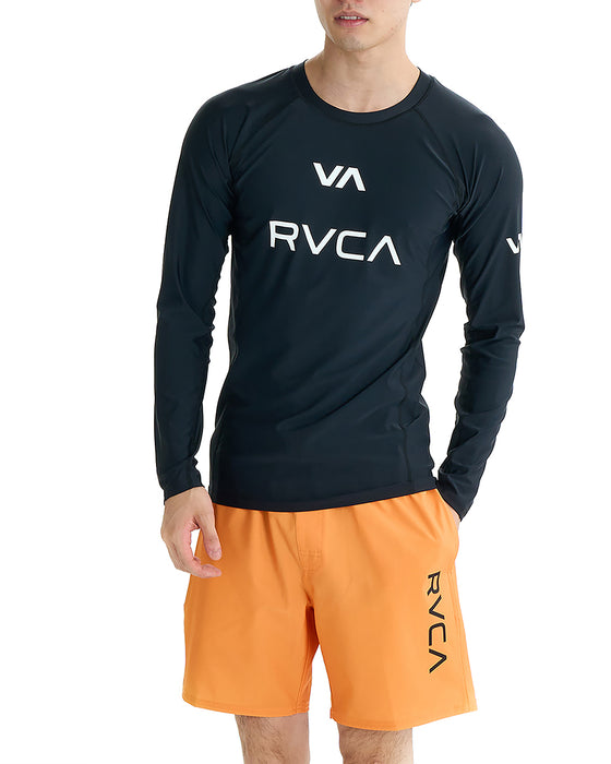RVCA メンズ 【VA SPORT】 VA RVCA RASH LS 長袖ラッシュガード 【2025年夏モデル】 BLK / XL
