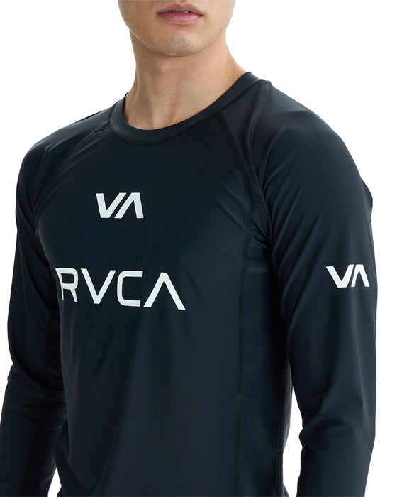 RVCA メンズ 【VA SPORT】 VA RVCA RASH LS 長袖ラッシュガード 【2025年夏モデル】 BLK / XL