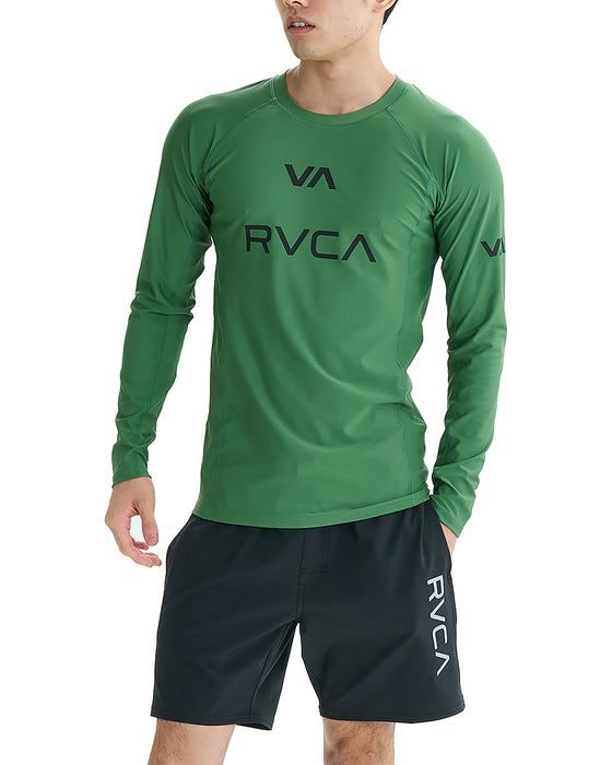 RVCA メンズ 【VA SPORT】 VA RVCA RASH LS 長袖ラッシュガード 【2025年夏モデル】 RGR / XL