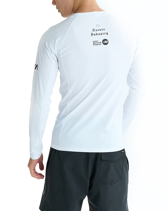 RVCA メンズ 【VA SPORT】 VA RVCA RASH LS 長袖ラッシュガード 【2025年夏モデル】 WHT / XL