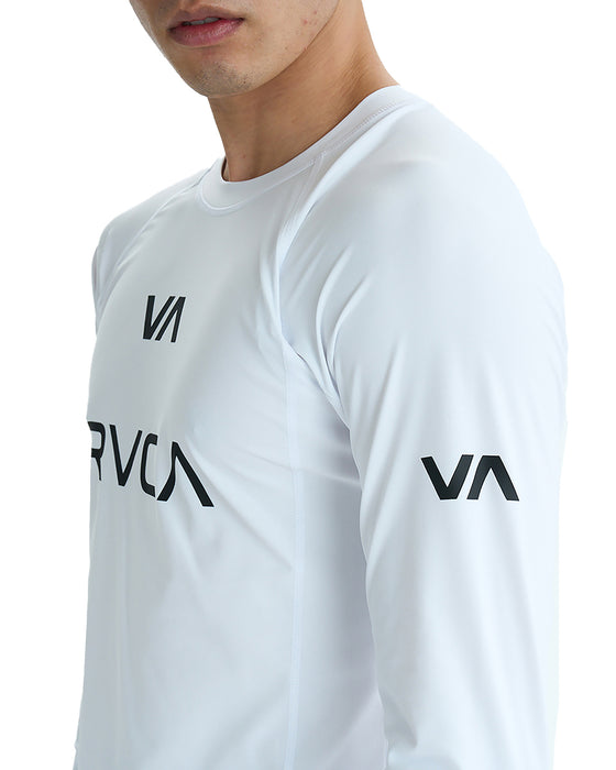 RVCA メンズ 【VA SPORT】 VA RVCA RASH LS 長袖ラッシュガード 【2025年夏モデル】 WHT / XL