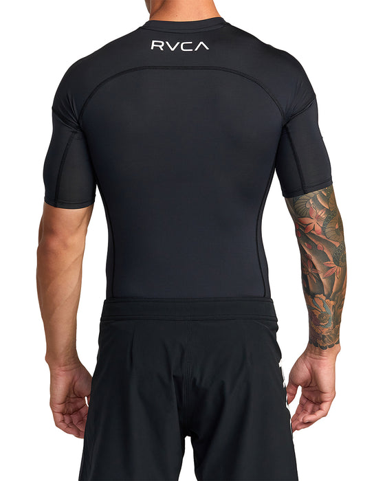 RVCA メンズ 【VA SPORT】 SPORT RASHGUARD SS ラッシュガード 【2025年夏モデル】 BLK / XL
