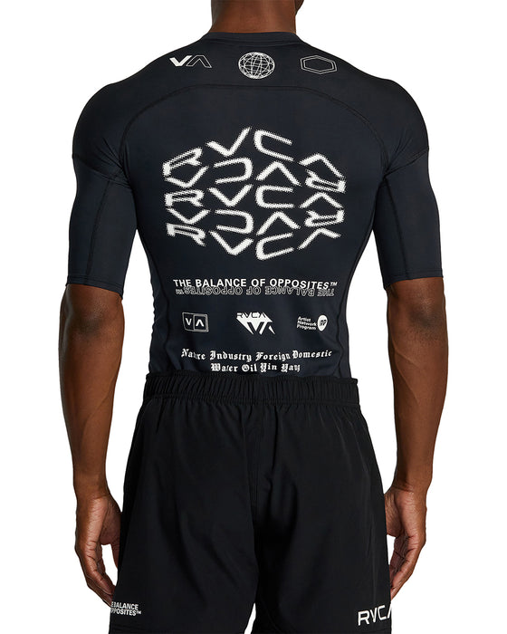 RVCA メンズ 【VA SPORT】 SPORT RASHGUARD SS ラッシュガード 【2025年夏モデル】 KVM6 / XL