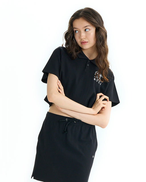 RVCA レディース THAT BALANCE PIQUE SHIRTS 半袖シャツ 【2025年夏モデル】 BLK / L
