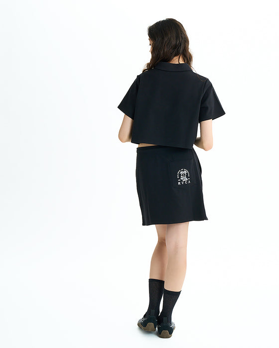 RVCA レディース THAT BALANCE PIQUE SHIRTS 半袖シャツ 【2025年夏モデル】 BLK / L