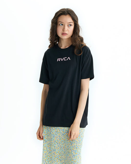 RVCA レディース FLOWER WAVE BOX LOGO LOOSE FIT ST Tシャツ 【2025年夏モデル】 BLK / L