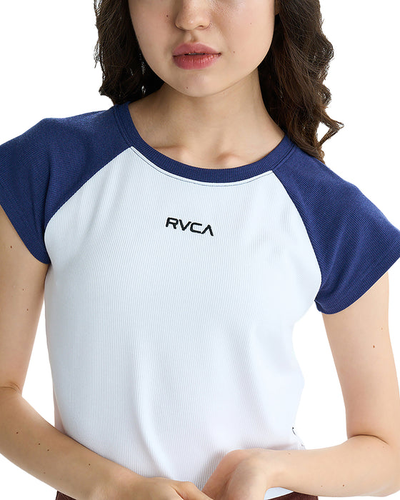 RVCA レディース MINI RVCA BABY RAGLAN ST Tシャツ 【2025年夏モデル】 MDN / L