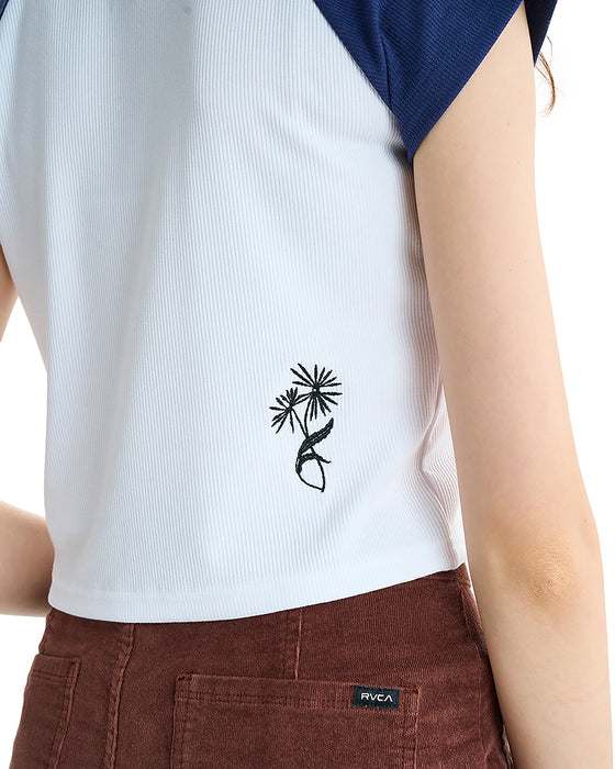 RVCA レディース MINI RVCA BABY RAGLAN ST Tシャツ 【2025年夏モデル】 MDN / L