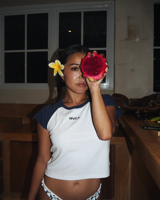 【OUTLET】RVCA レディース MINI RVCA BABY RAGLAN ST Tシャツ 【2025年夏モデル】