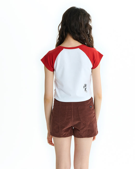 RVCA レディース MINI RVCA BABY RAGLAN ST Tシャツ 【2025年夏モデル】 PPR / L
