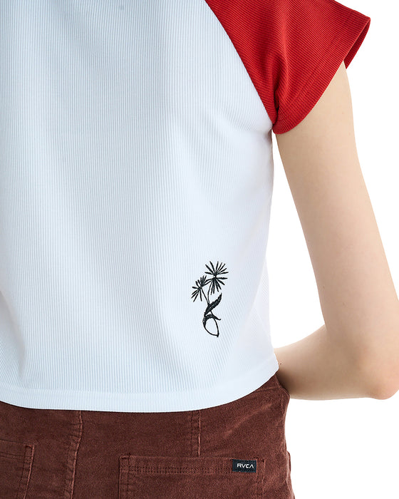 RVCA レディース MINI RVCA BABY RAGLAN ST Tシャツ 【2025年夏モデル】 PPR / L