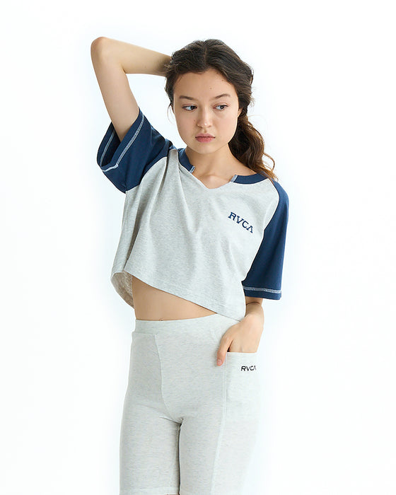 RVCA レディース TAOS CROPPED RAGLAN ST Tシャツ 【2025年夏モデル】 GRY / L