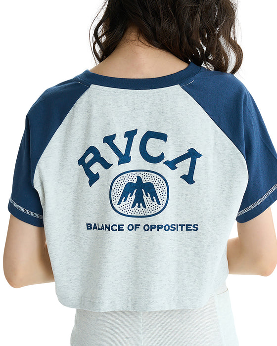 RVCA レディース TAOS CROPPED RAGLAN ST Tシャツ 【2025年夏モデル】 GRY / L