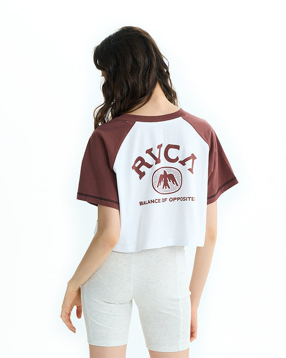 RVCA レディース TAOS CROPPED RAGLAN ST Tシャツ 【2025年夏モデル】 MOC / L
