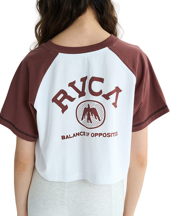 RVCA レディース TAOS CROPPED RAGLAN ST Tシャツ 【2025年夏モデル】 MOC / L