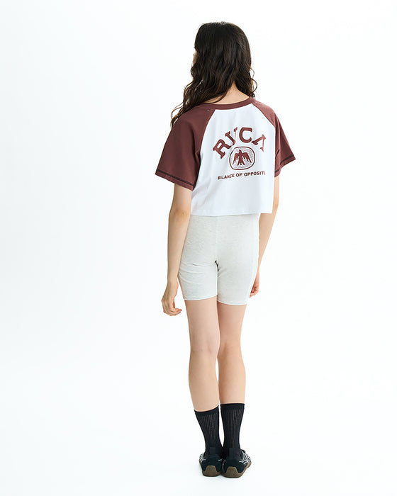 RVCA レディース TAOS CROPPED RAGLAN ST Tシャツ 【2025年夏モデル】 MOC / L