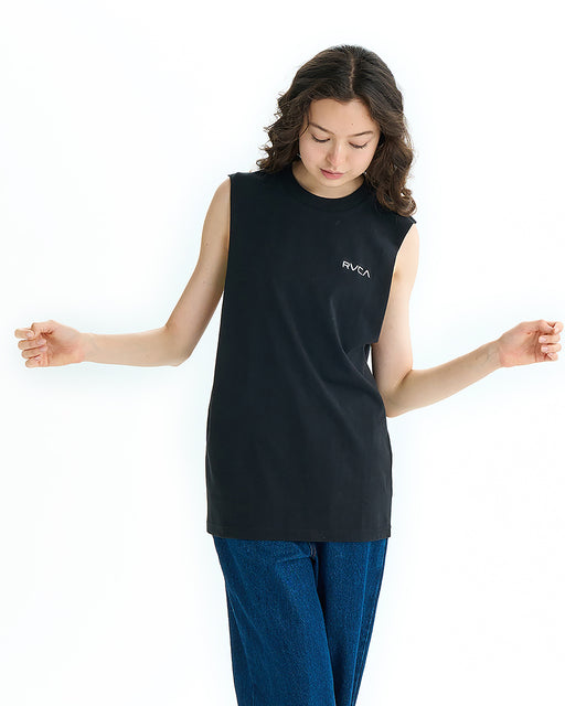 RVCA レディース SUN WAVE CUTOFF TT タンクトップ 【2025年夏モデル】 BLK / L