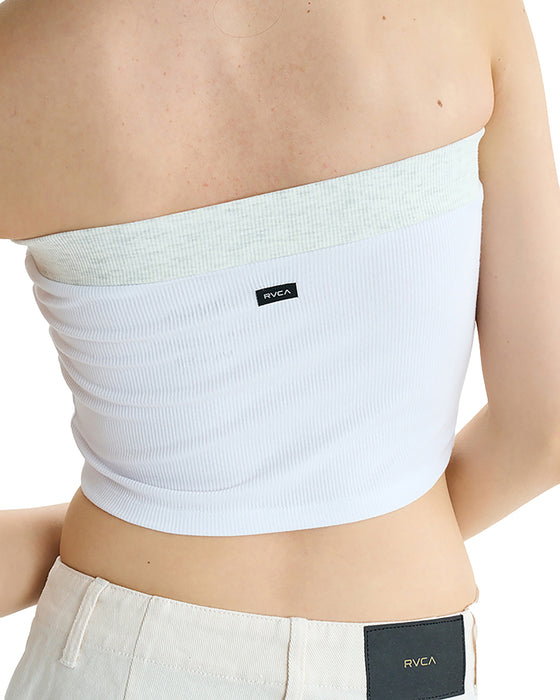 RVCA レディース MINI RVCA RIBBED TUBETOP タンクトップ 【2025年夏モデル】 WHT / L