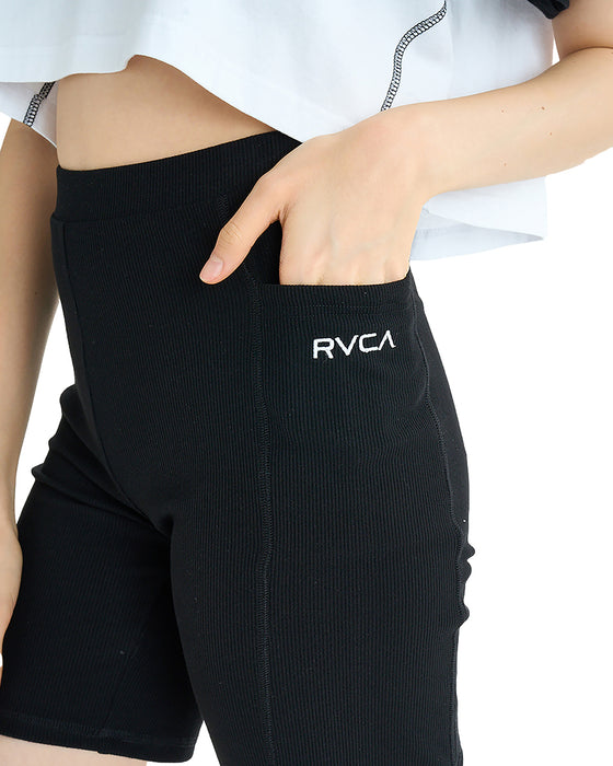 RVCA レディース RIBBED BIKE SHORTS ショートパンツ 【2025年夏モデル】 BLK / L