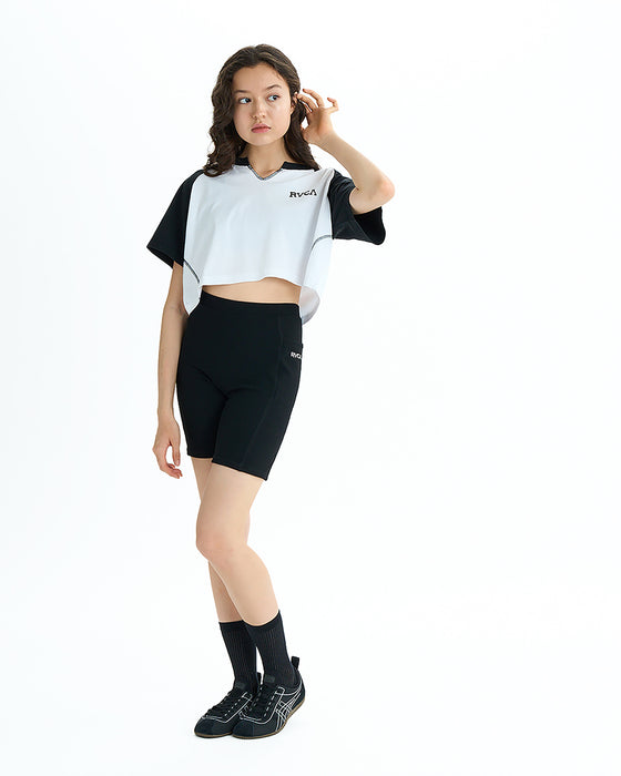 RVCA レディース RIBBED BIKE SHORTS ショートパンツ 【2025年夏モデル】 BLK / L