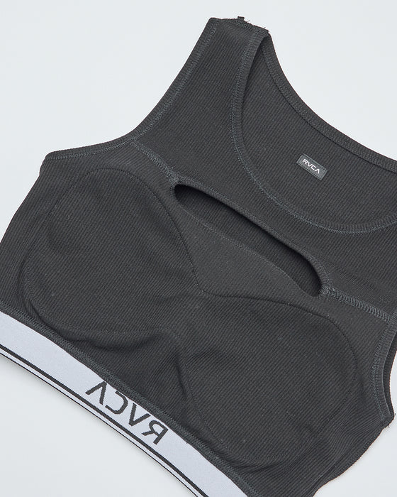 RVCA レディース RIBBED BRATOP ブラトップ 【2025年夏モデル】 BLK / L