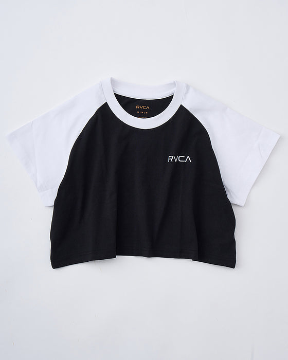 【OUTLET】RVCA レディース SUVENIER CROPPED RAGLAN ST Tシャツ 【2025年夏モデル】