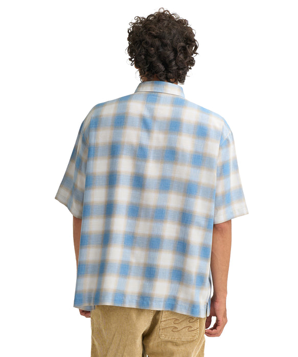 BILLABONG メンズ GARAGE SHIRTS 半袖シャツ 【2026年春夏モデル】 BLU / XL