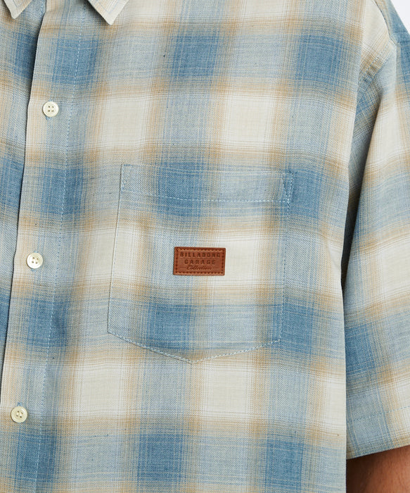 BILLABONG メンズ GARAGE SHIRTS 半袖シャツ 【2026年春夏モデル】 BLU / XL