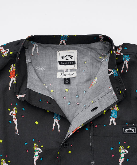 BILLABONG メンズ 【BILLABONG GALLERY -MEGUMU-】PIN UP GIRL 半袖シャツ 【2026年春夏モデル】