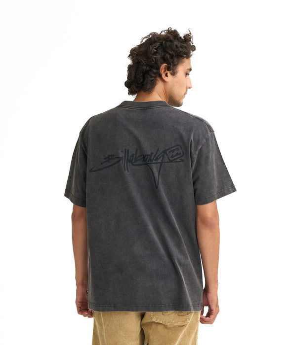 BILLABONG メンズ SCRIPT LOGO Tシャツ 【2026年春夏モデル】 BWH / XL