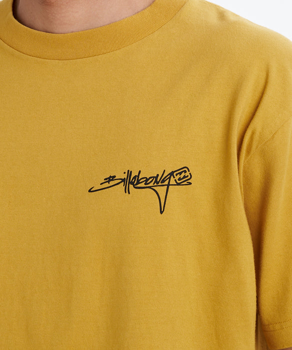 BILLABONG メンズ SCRIPT LOGO Tシャツ 【2026年春夏モデル】 HNY / XL