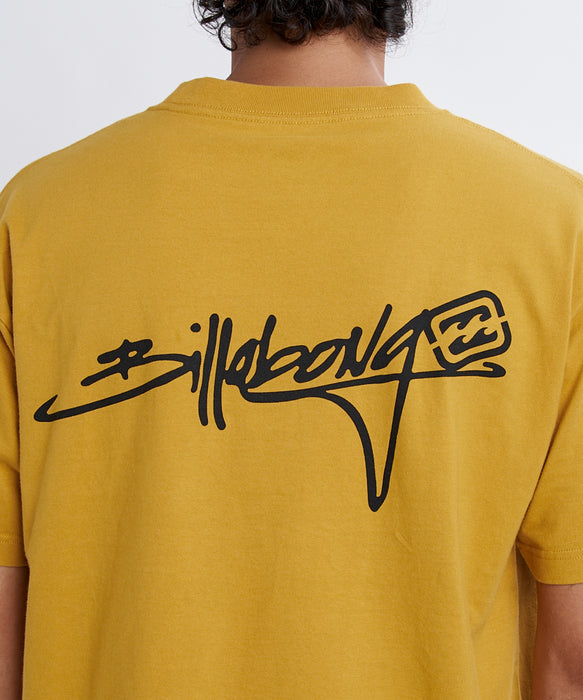 BILLABONG メンズ SCRIPT LOGO Tシャツ 【2026年春夏モデル】 HNY / XL