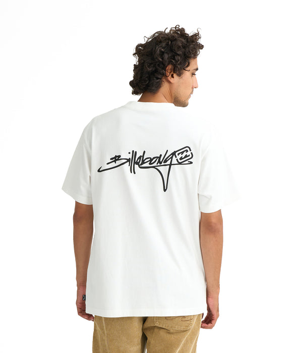 BILLABONG メンズ SCRIPT LOGO Tシャツ 【2026年春夏モデル】 OFF / XL