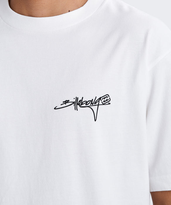 BILLABONG メンズ SCRIPT LOGO Tシャツ 【2026年春夏モデル】 OFF / XL