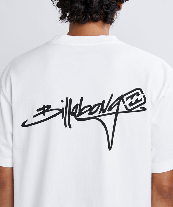 BILLABONG メンズ SCRIPT LOGO Tシャツ 【2026年春夏モデル】 OFF / XL