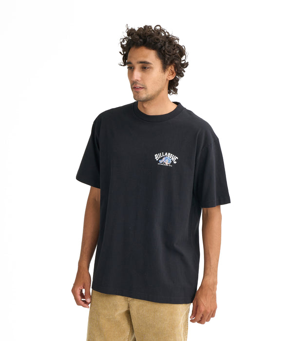 BILLABONG メンズ THEME ARCH Tシャツ 【2026年春夏モデル】 BLK / XL