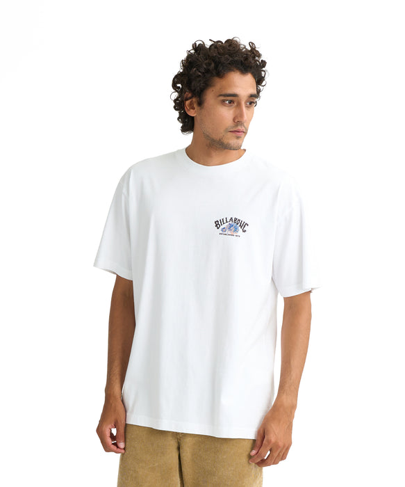 BILLABONG メンズ THEME ARCH Tシャツ 【2026年春夏モデル】 WHT / XL