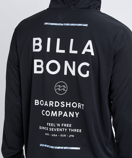 BILLABONG メンズ RASH ZIP HOOD ジップラッシュガード 【2026年春夏モデル】 BLK / XL