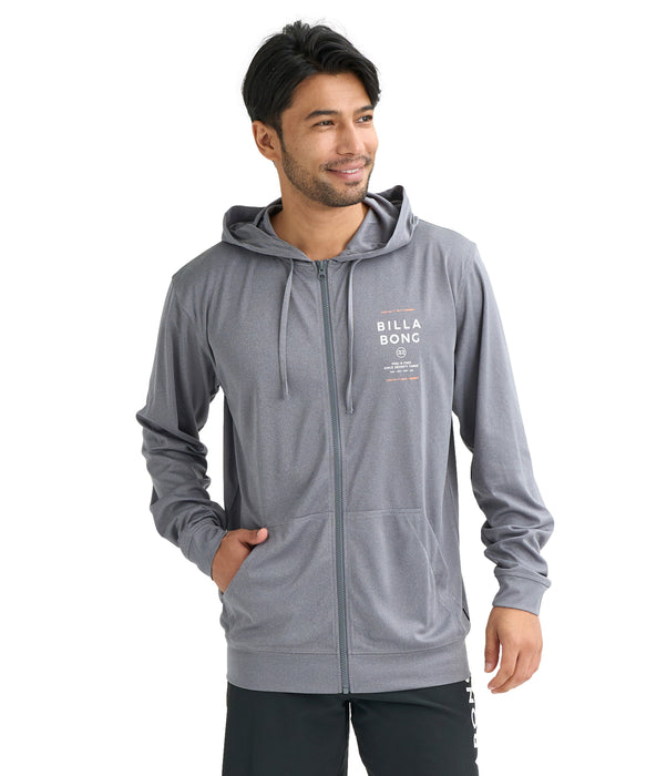 BILLABONG メンズ RASH ZIP HOOD ジップラッシュガード 【2026年春夏モデル】 CGR / L