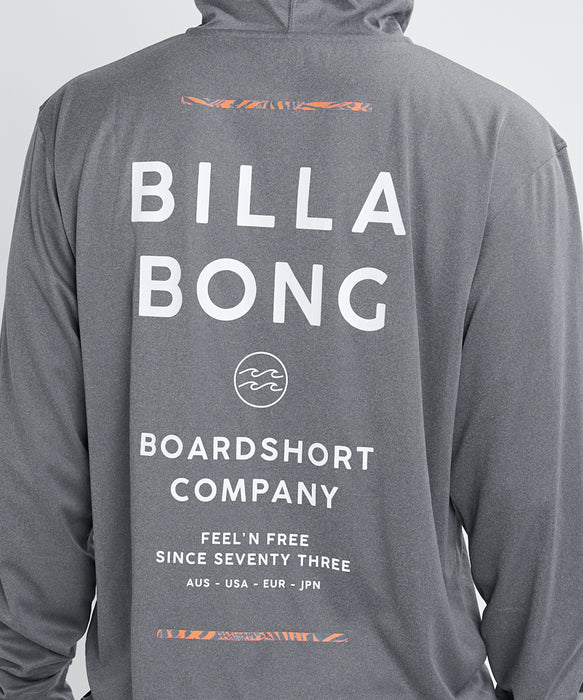 グレーLサイズRHC ロンハーマン BILLABONG ラッシュガード 水陸両用 BILLABONG メンズ RASH ZIP HOOD ジップフードラッシュガード 【2026年