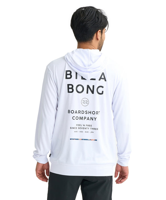BILLABONG メンズ RASH ZIP HOOD ジップラッシュガード 【2026年春夏モデル】 WHT / XL